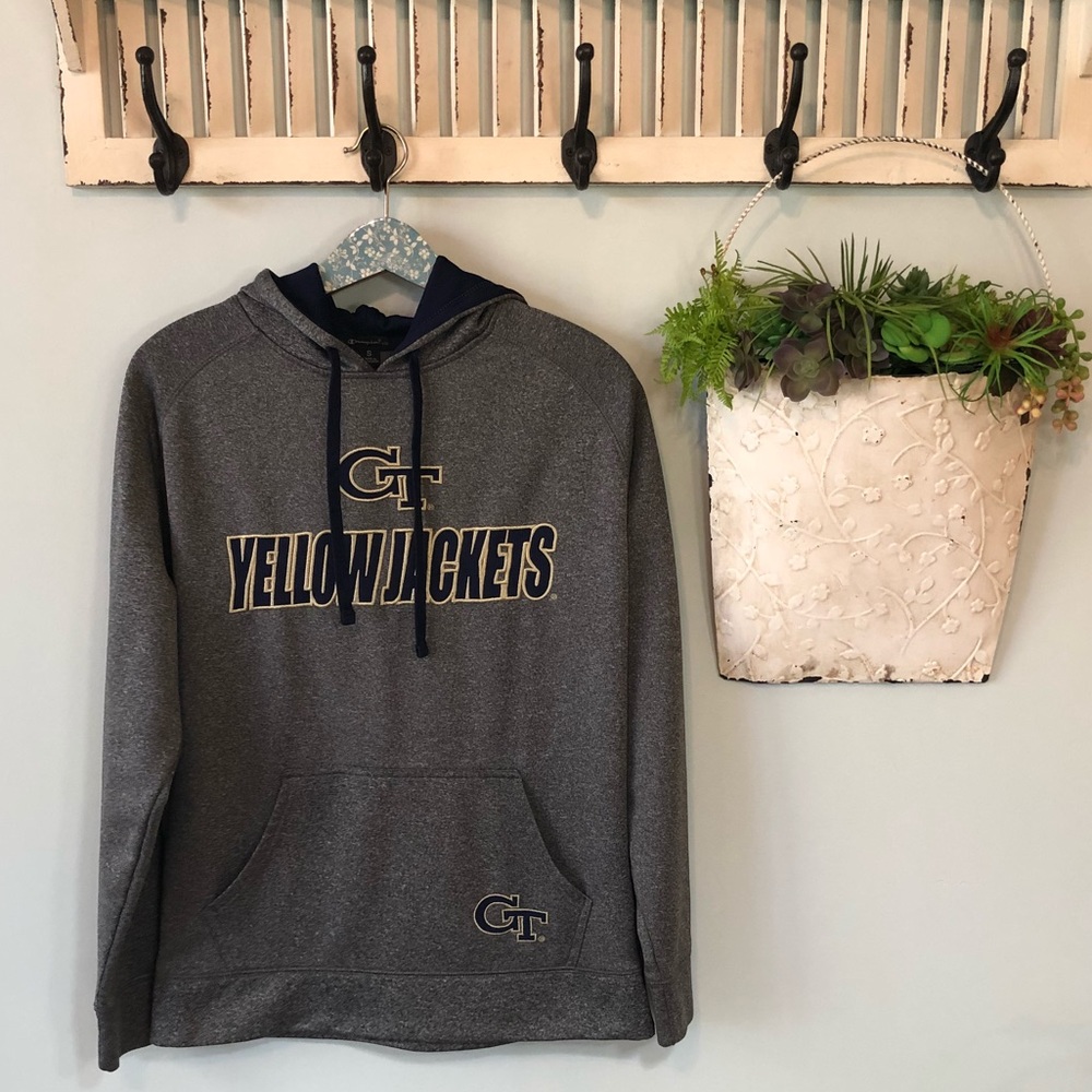 Champion Elite Georgia Tech Gray Hoodie Small